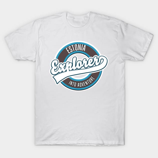 Estonia explorer into adventure. T-Shirt by nickemporium1